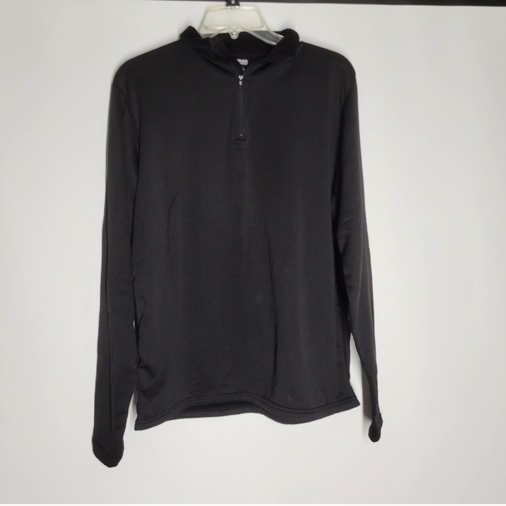 Therma Quarter Zip Black Long Sleeve Top
